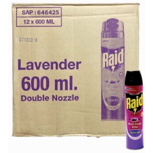 Raid Lavender 600ml - 12 Bottles 