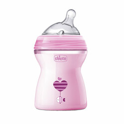 ដបបំបៅទឹកដោះគោ Natural Feeling Pink 250ML