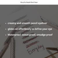CLIO - Sharp So Simple Waterproof Pencil Liner/គូសភ្នែក Eyeliner-02 Brown