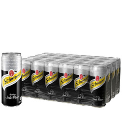 SCHWEPPES Soda Water Can - 1 Case 