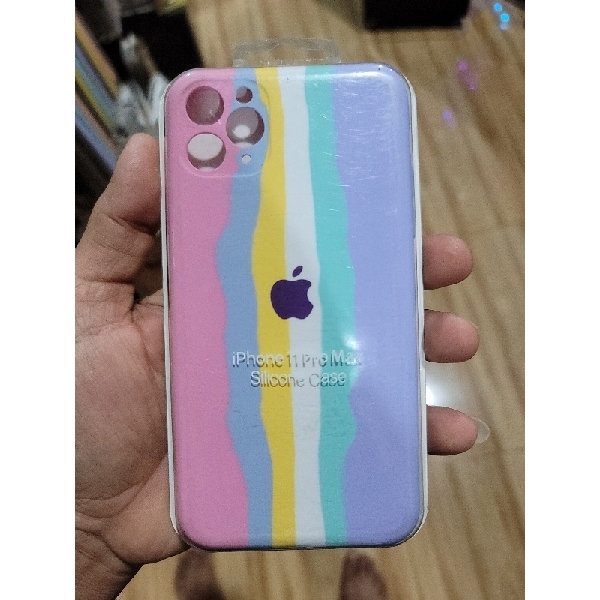 iPhone 11 Pro Max Silicone Rainbow Phone Case