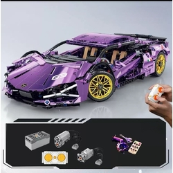 Lego ឡាន មានតេឡេបញ្ជា Apollo Sun God Drift Sports Car Model Assembled Building Blocks Toys V12