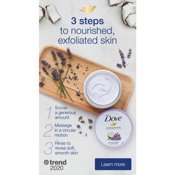Dove Body Exfoliating Body Polish Crushed lavender & coconut milk 298g