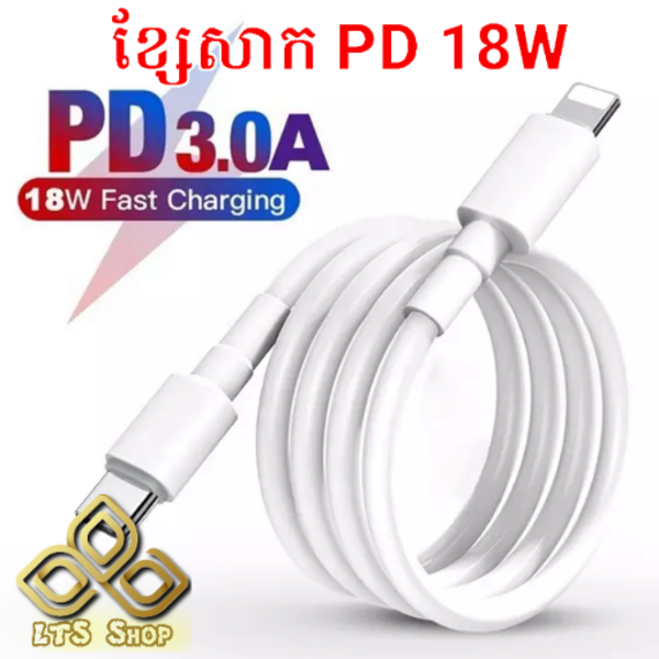 ខ្សែសាក iPhone ទៅ Type-C 18W