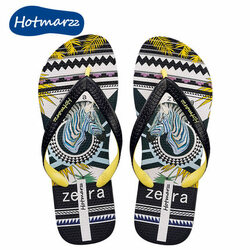 Hotmarzz Zebra Black Flip Flop 