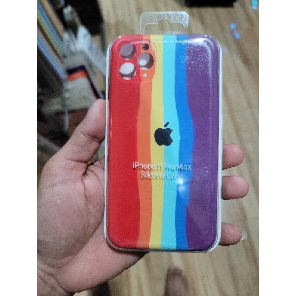 iPhone 11 Pro Max Silicone Rainbow Phone Case