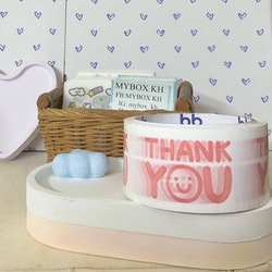 Thank You Tape White + Peach