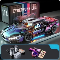 Lego ឡាន មានតេឡេបញ្ជា Drift Sports Car Model Assembled Building Blocks Toys Y0008