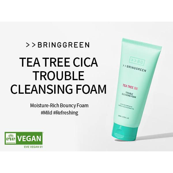 Bring greenTea tree cica trouble cleansing foam 