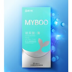 Pleasure More Myboo Blue Condom Hyaluronic Acid 10PCS