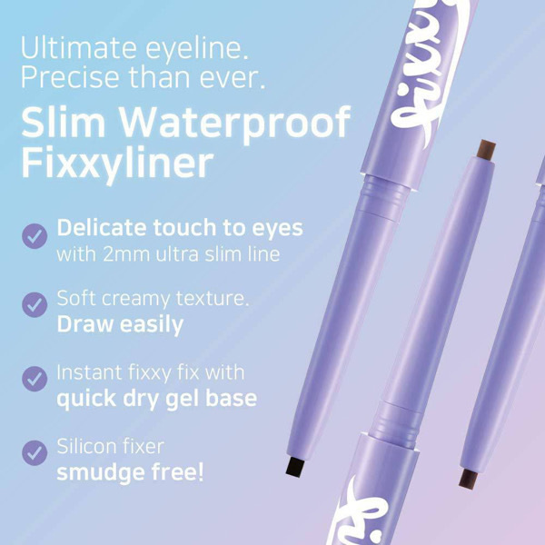 Peach c slim waterproof fixxyliner 01 black 