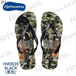 Hotmarzz Army Black Flip Flop