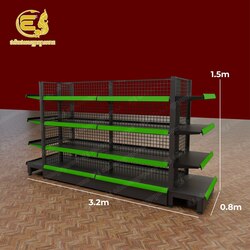 ឈុតកណ្តាលហាង(L1 + T2+L1) -សញ្ញាក្បាលនាគ-​ (ខ្នងសំណាញ់​) 3.2m * 0.8m * 1.5m 4 Layers