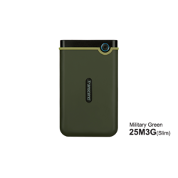 Transcend Slim Storejet 1TB 2.5" Portable External SATA HDD Military Green