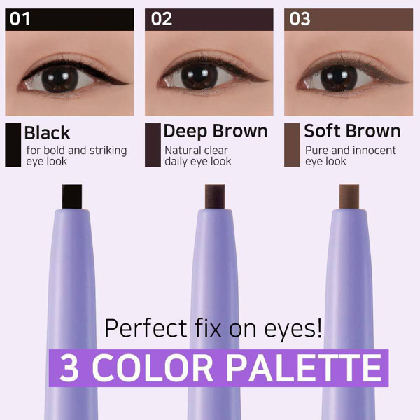 Peach c slim waterproof fixxyliner 01 black 