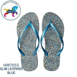 Hotmarzz Slim Leopard Blue Flip Flop