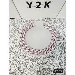 Hip Hop Cuban Pink Bracelet