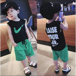 Korean Style Sleeveless Set for Kids - Black