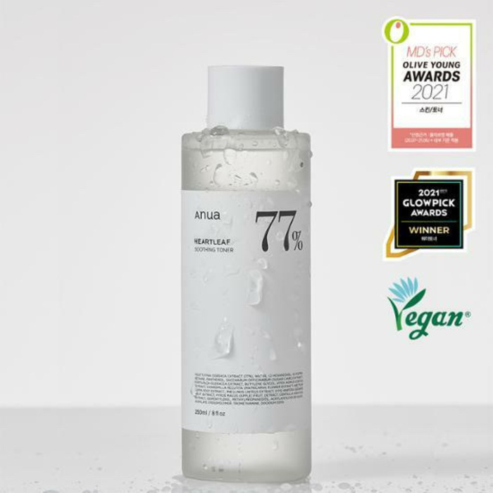 Auna 77% Heartleaf Soothing Toner 250ml