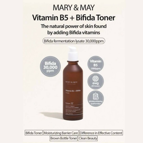 MARY&MAY Vitamin B5 + Bifida Toner 