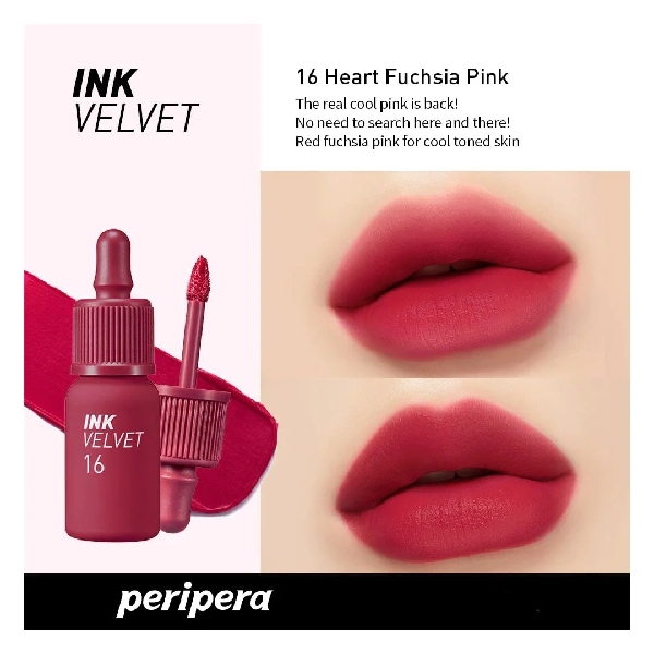 Peripera Ink Velvet - #16 Heart Fuchsia Pink
