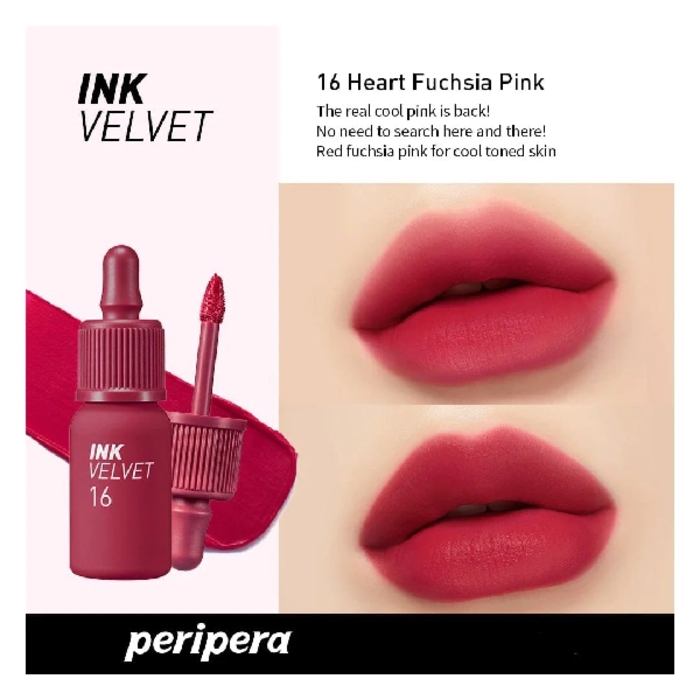 Peripera Ink Velvet - #16 Heart Fuchsia Pink