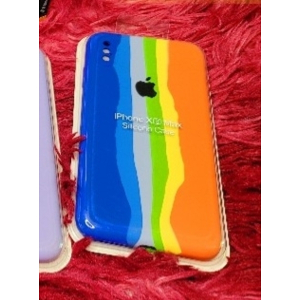 iPhone XS Max Rainbow Silicone Phone Case