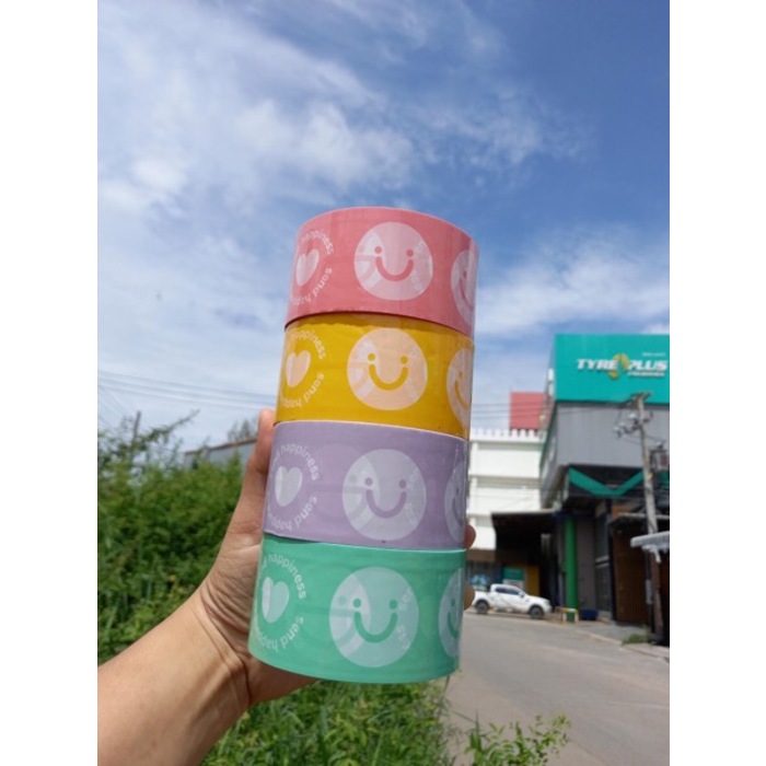 #TP06 Smiley Tape Purple 50cm - 1PC