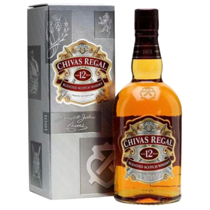 Chivas Regal 12 Years Whisky 1000ml - 1 Bottle 