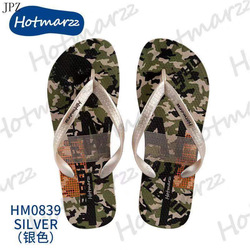 Hotmarzz Army Silver Flip Flop