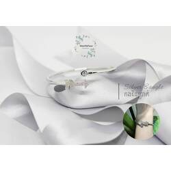 Silver Rhodium Plated Bangle 0011 