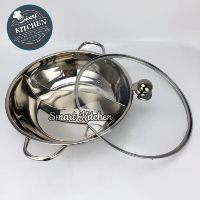2 In 1 Stainless Steel Hot Pot 32cm