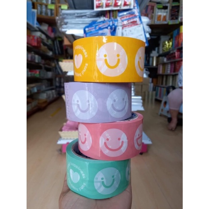 #TP06 Smiley Tape Purple 50cm - 1PC