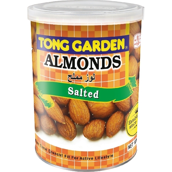 Tong Garden Salted Almonds Can 140g