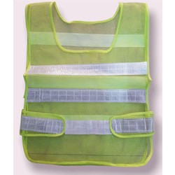 Reflective Safety Jacket Rough Net Free Size - Light Green