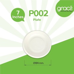 P002 Compostable Plate 7 inch x 50pcs