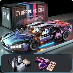 Lego ឡាន មានតេឡេបញ្ជា Drift Sports Car Model Assembled Building Blocks Toys Y0008