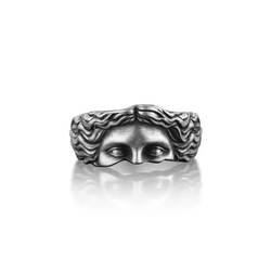 European and American Creative Venus Mask Ring, Vintage