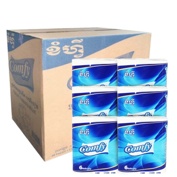COMFY Toilet Paper 6 Rolls - 1 Carton (20 Packs)