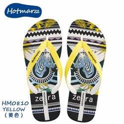 Hotmarzz Zebra Yellow Flip Flop 
