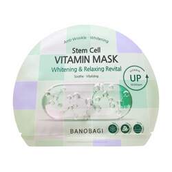 Stem Cell VITAMIN MASK Whitening & Relaxing Revital Smoothe Vitalizing 