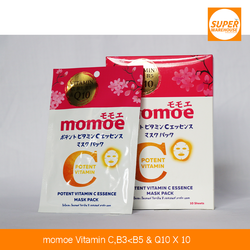 Momoe Vitamin C, B3<B5 & Q10 Mask Pack of 10