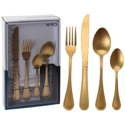 KOOPMAN CC4100500 Cutlery Set of 16PCS Gold