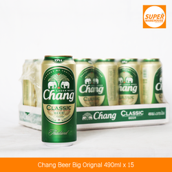 Chang Original Thai Beer Big Cans 490ML Pack of 15