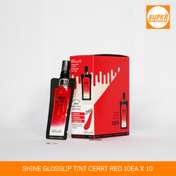 ក្រែមលាបមាត់ Shine Gloss Lip Tint Cherry Red 10EA ចំនួន ១០កញ្ចប់