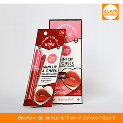 ក្រែមលាបមាត់ Beauty to Go Mini Lip & Cheek 6 ចំនួន ៣កញ្ចប់