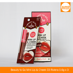 ក្រែមលាបមាត់​ Beauty to Go Mini Lip & Cheek 07 Gangnam ចំនួន ៣កញ្ចប់