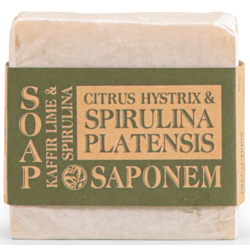 សាប៊ូដុំ Saponem ក្លិនក្រូចសើច និង សារាយសមុទ្រ ស្ពីរូលីណា
