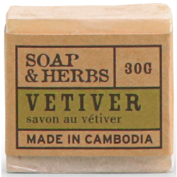 សាប៊ូដុំធម្មជាតិ ក្លិនស្មៅ Vetiver 30g