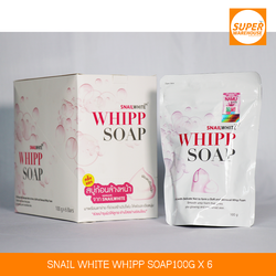 សាប៊ូដុសខ្លួន Snail White Whipp ចំនួន ៦កញ្ចប់